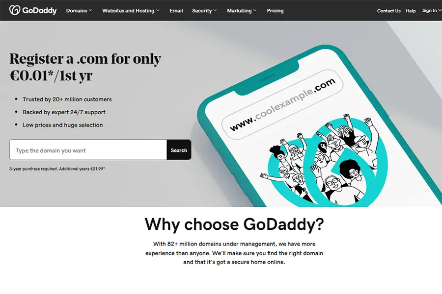 وب‌سایت GoDaddy
