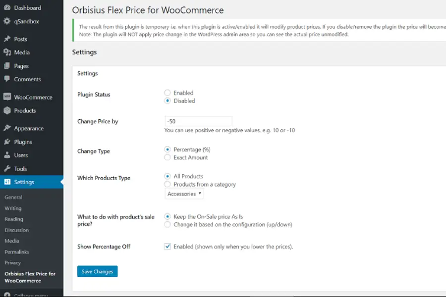 افزونه Flex-Pricing
